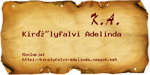 Királyfalvi Adelinda névjegykártya